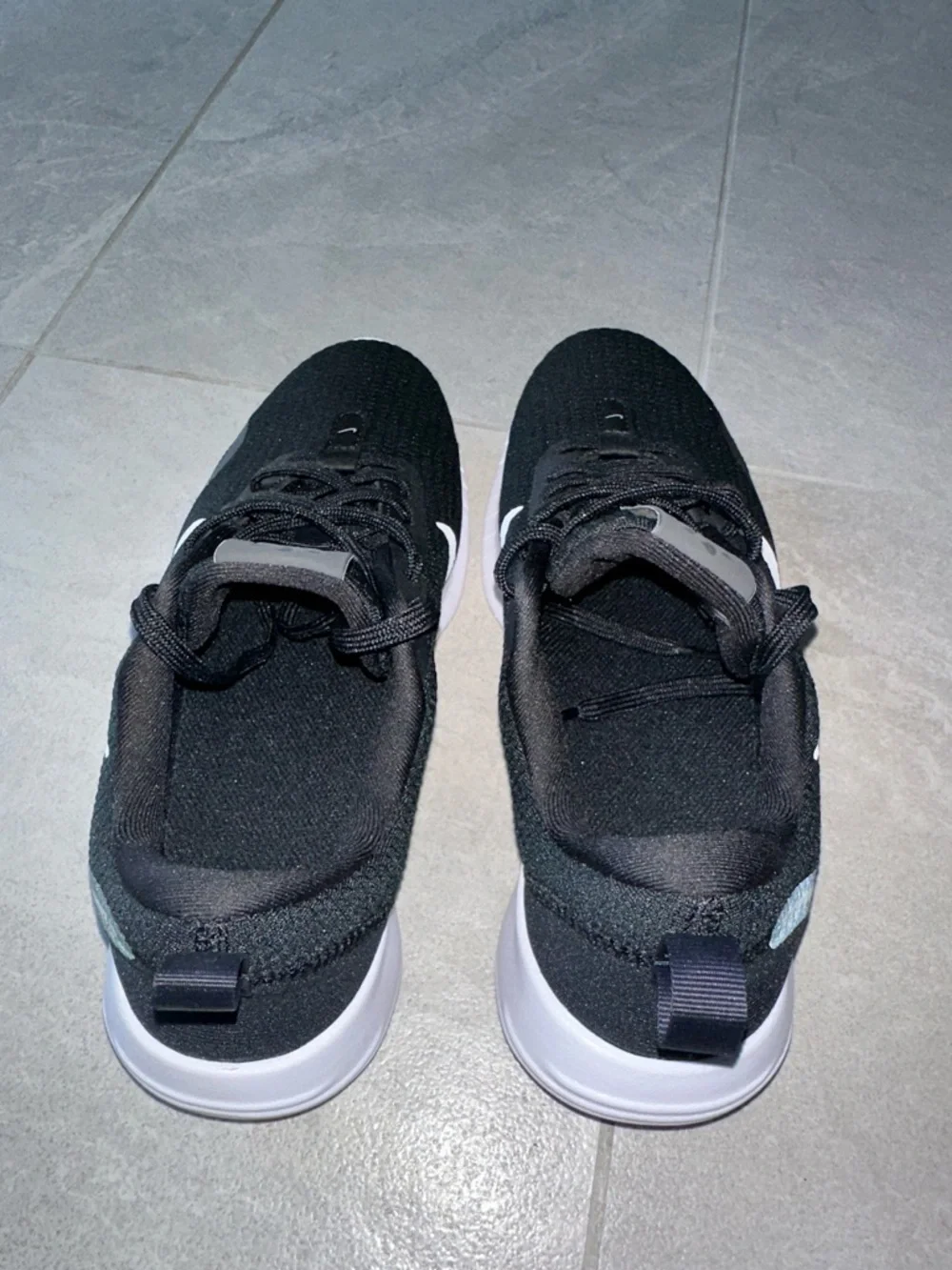 Nike Black and White Mesh Trainer Sneakers